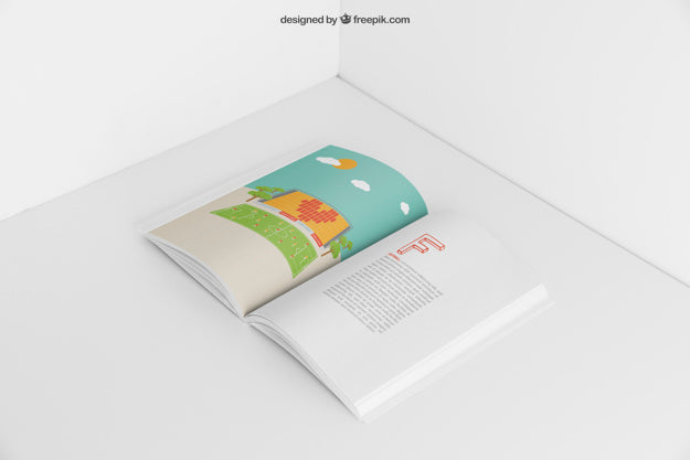 Open Booklet Mockup Psd