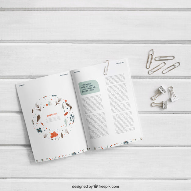 Open Brochure Mock Up Psd