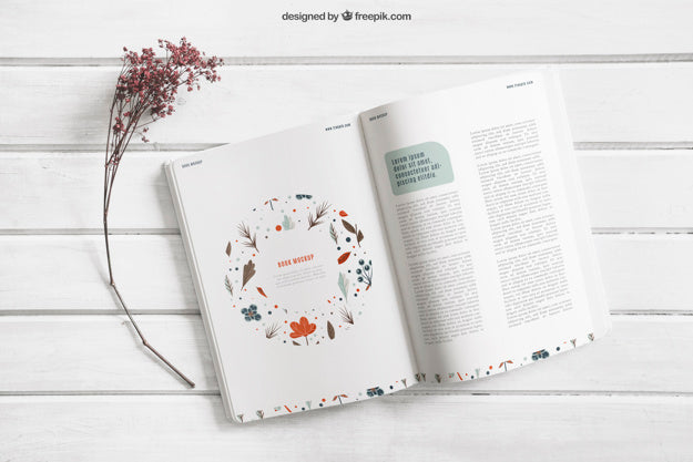 Open Brochure Mock Up Psd