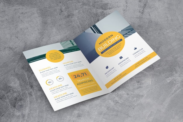Open Brochure Mockup Psd