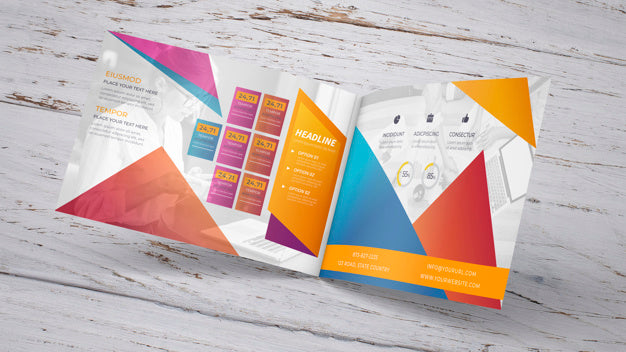 Open Brochure Mockup Psd