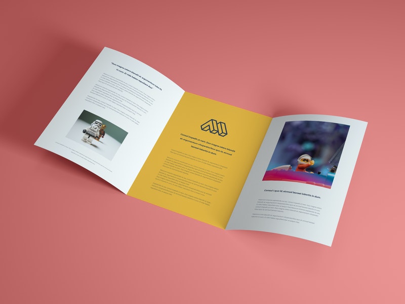 Open Brochure Psd Mockup