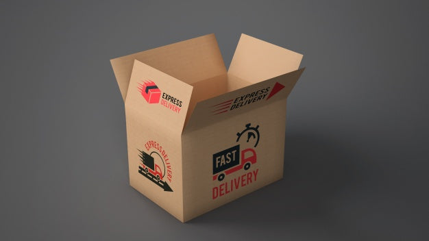 Open Delivery Box Mockup Psd