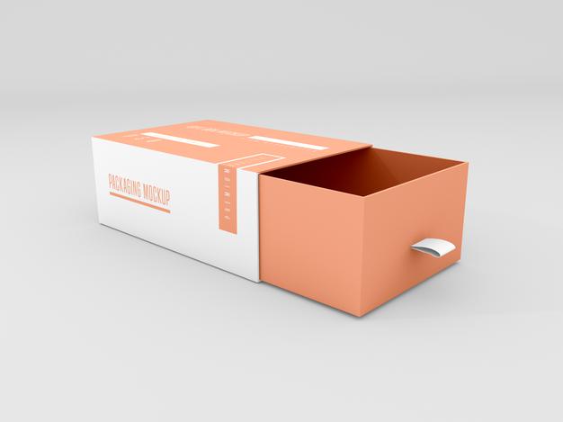 Open Delivery Box Mockup Psd