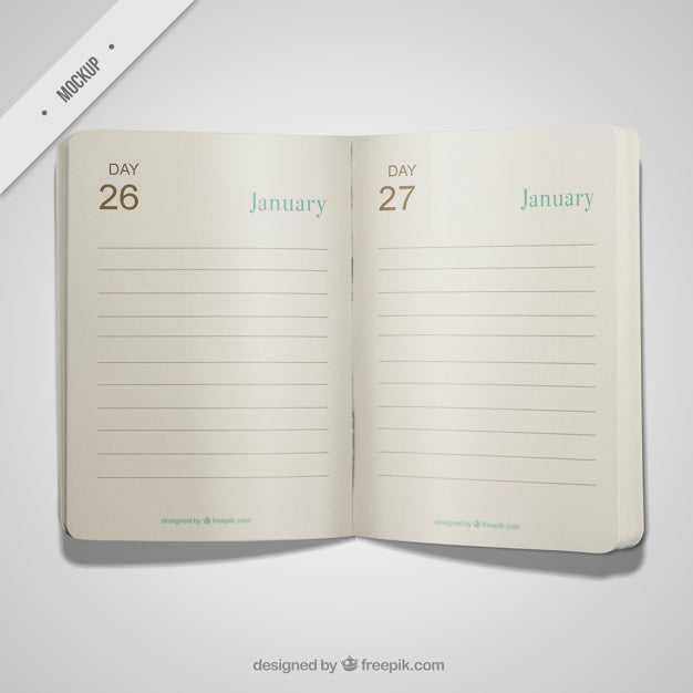 Open Diary Mockup Psd