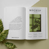 Open Magazine And Plant Assortment Psd