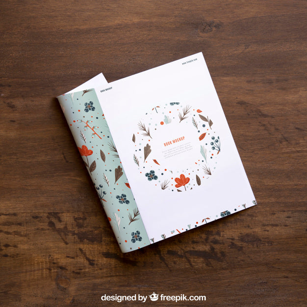 Open Magazine Mockup Psd