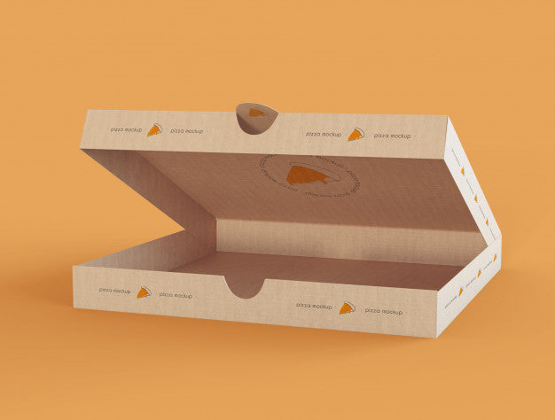 Open Pizza Box Mockup Psd