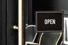 Open Sign Mockup On The Door Of A Cafe Psd
