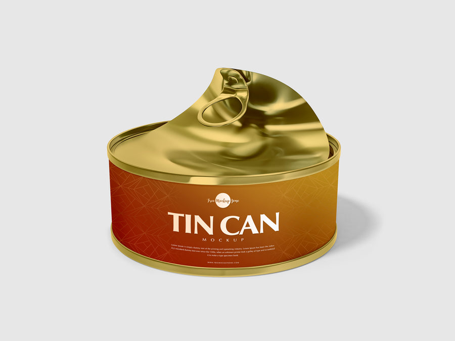 Open Tin Can Mockup Psd For Presentation 2018