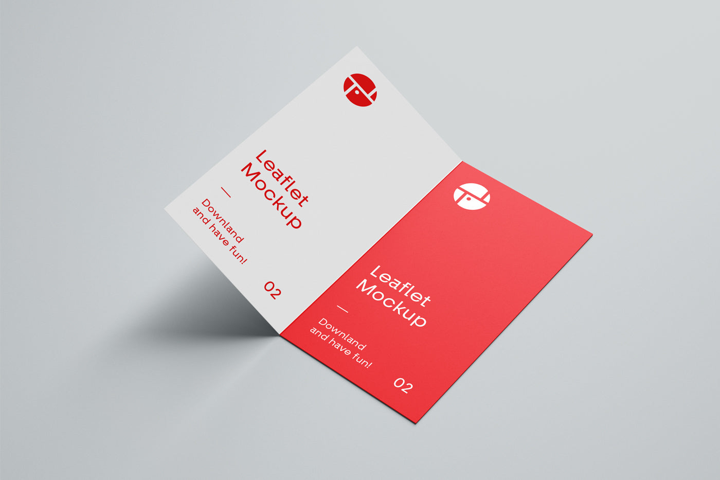 Open Two Fold Brochure Mockup