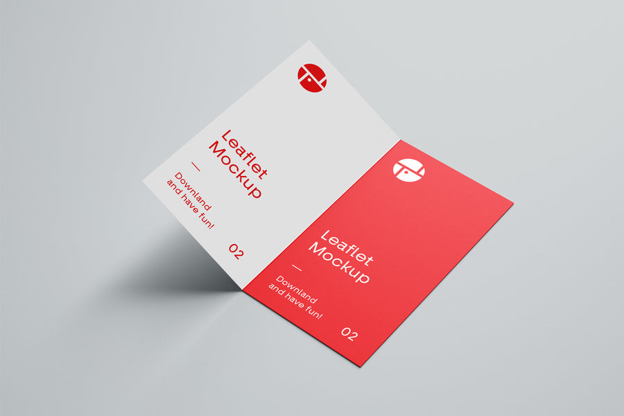 Open Two Fold Brochure Mockup