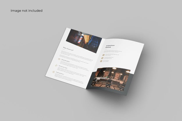 Opened Bifold Brochure Mockup Psd