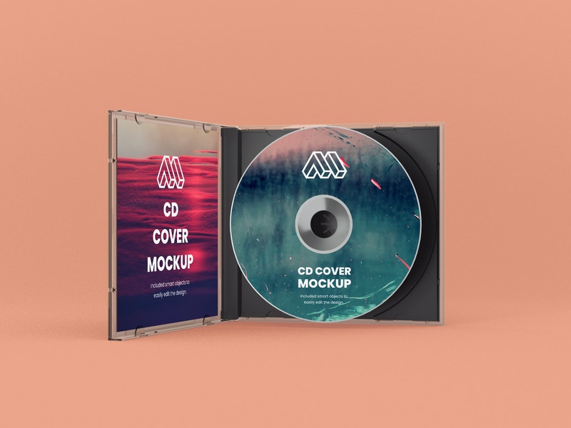 Opened Cd Case Psd Mockup