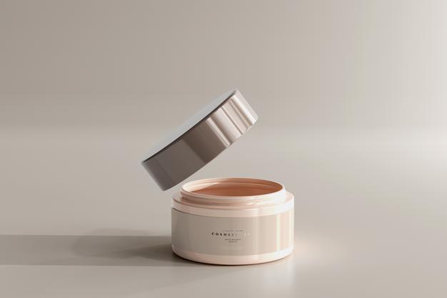 Opened Cosmetic Jar Mockup Psd