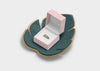 Opened Jewellery Box For Ring And Monstera Leaf Psd