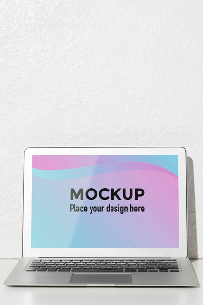 Opened Laptop With Screen Mockup Psd