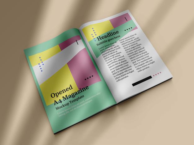 Opened Magazine Mockup Psd