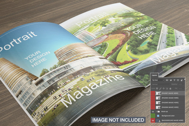 Opened Magazine Mockup Psd