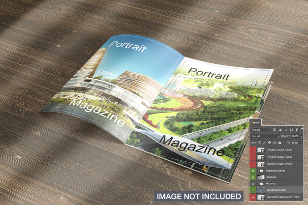 Opened Magazine Mockup Psd