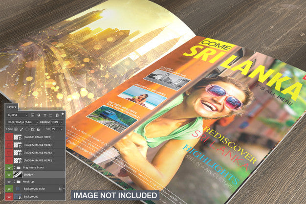 Opened Magazine Mockup Psd