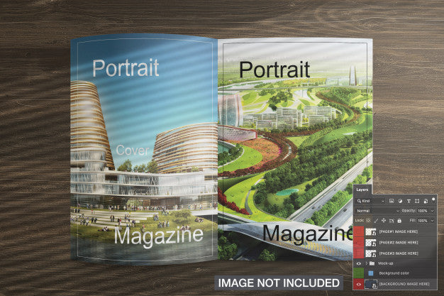 Opened Magazine Mockup Psd