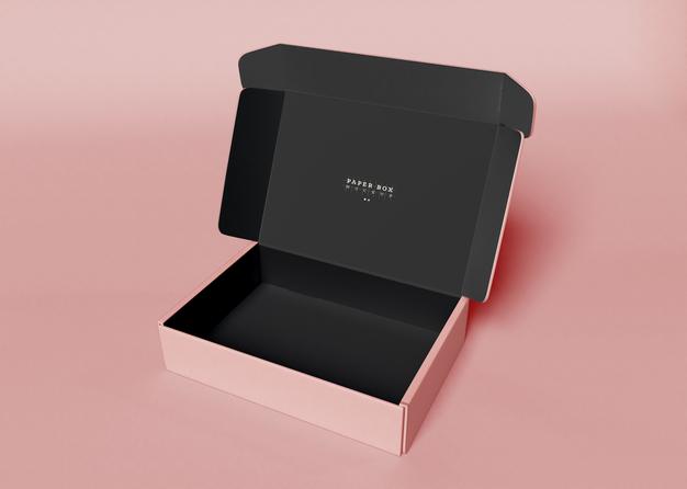 Opened Paper Box Mockup Psd