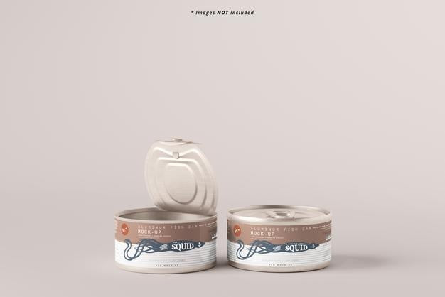 Opened Small Food Can Mockup Psd
