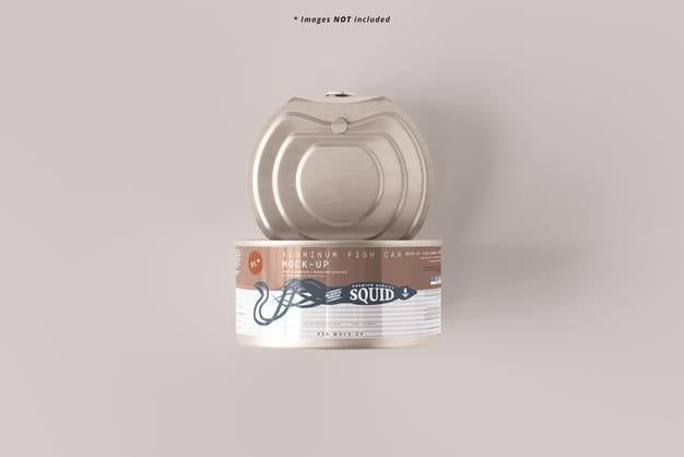 Opened Small Food Can Mockup Psd