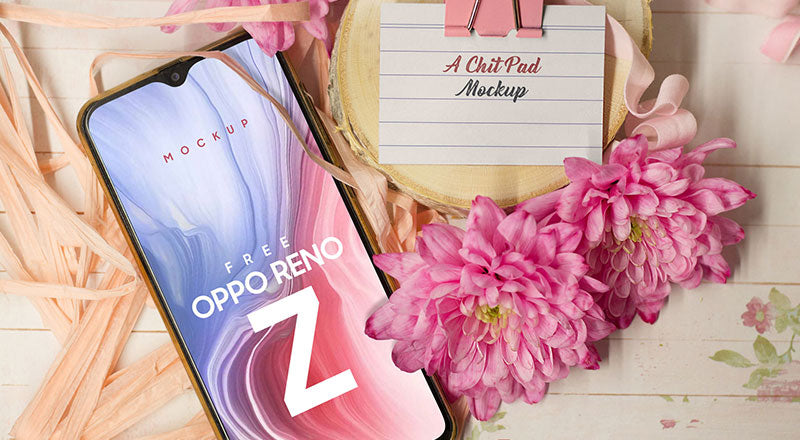 Oppo Reno Z Photo Mockup Psd