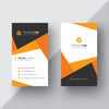 Orange And White Business Card Psd