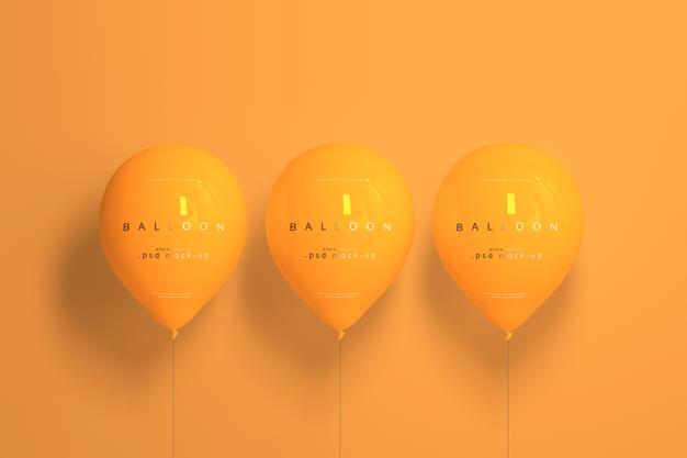 Orange Balloon Mockup Psd