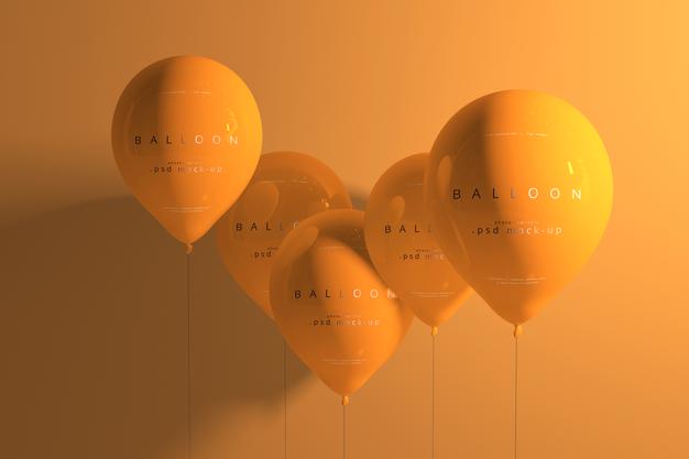 Orange Balloon Mockup Psd