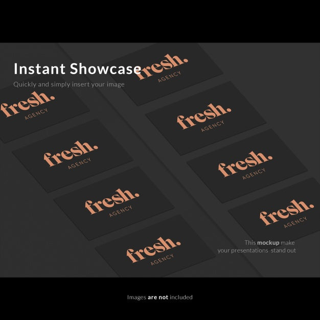 Orange Business Card Collection Mock Up Psd