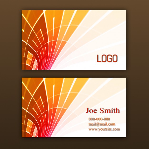Orange Business Card Template Psd