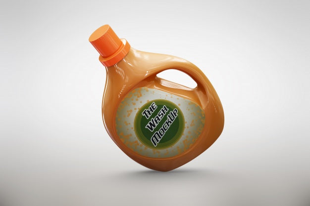 Orange Detergent Packaging Mock Up Psd