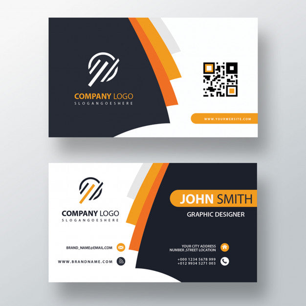 Orange Elegant Corporate Card Psd