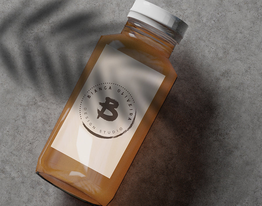 Orange Juice Bottle Mockup
