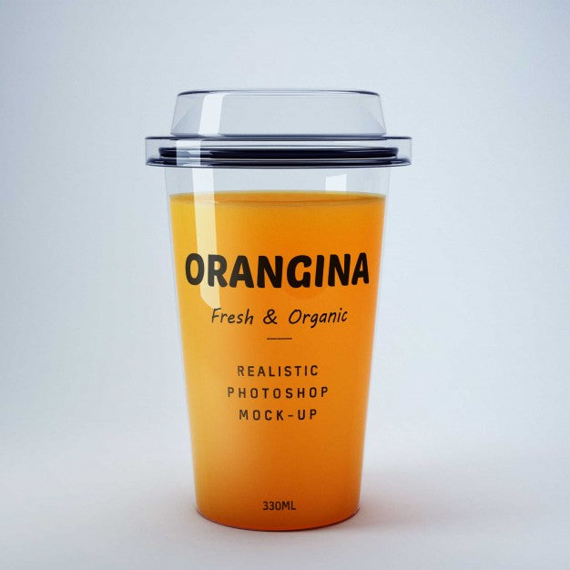 Orange Juice Mockup Psd
