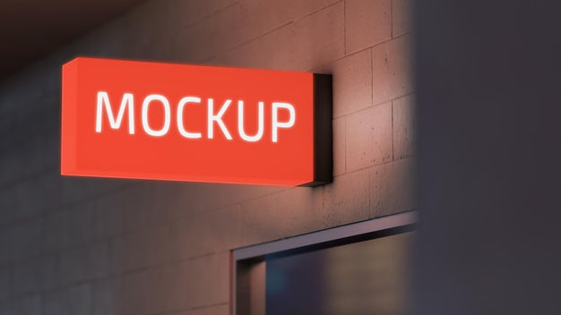 Orange Night Business Sign Psd