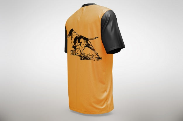 Orange T-Shirt Mock Up Psd