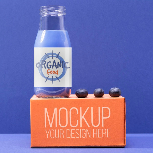 Organic Blueberry Smoothie Psd