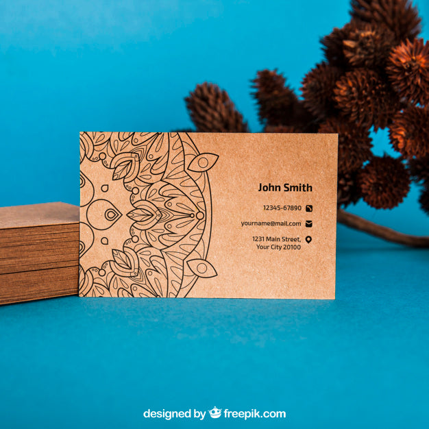 Organic Business Card Mockup Psd