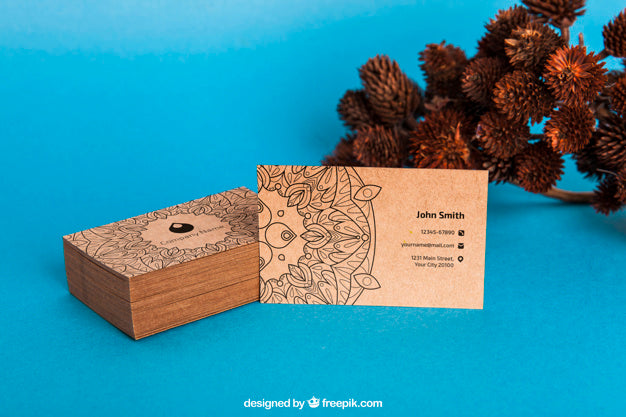Organic Business Card Mockup Psd