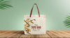 Organic Cotton Tote Shopping Bag Mockup Psd
