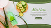 Organic Lotion Mock-Up With Cucumber Slices Psd