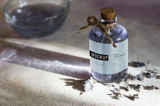 Organic Serum Bottle On Table Psd