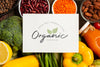 Organic Vegetables And Ingredients Top View Psd