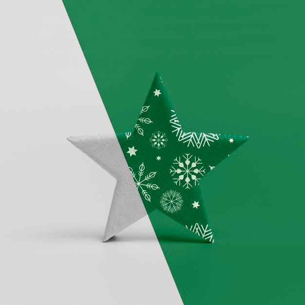 Ornamental Christmas Star Mock-Up Psd
