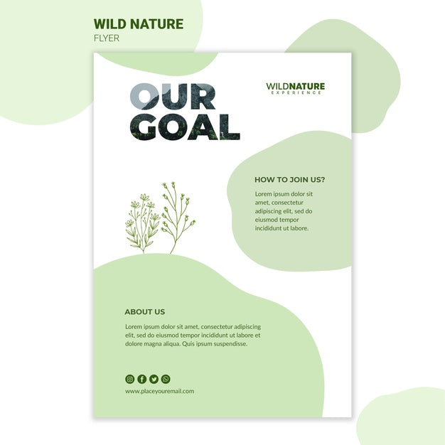 Our Goal Wild Nature Flyer Template Psd